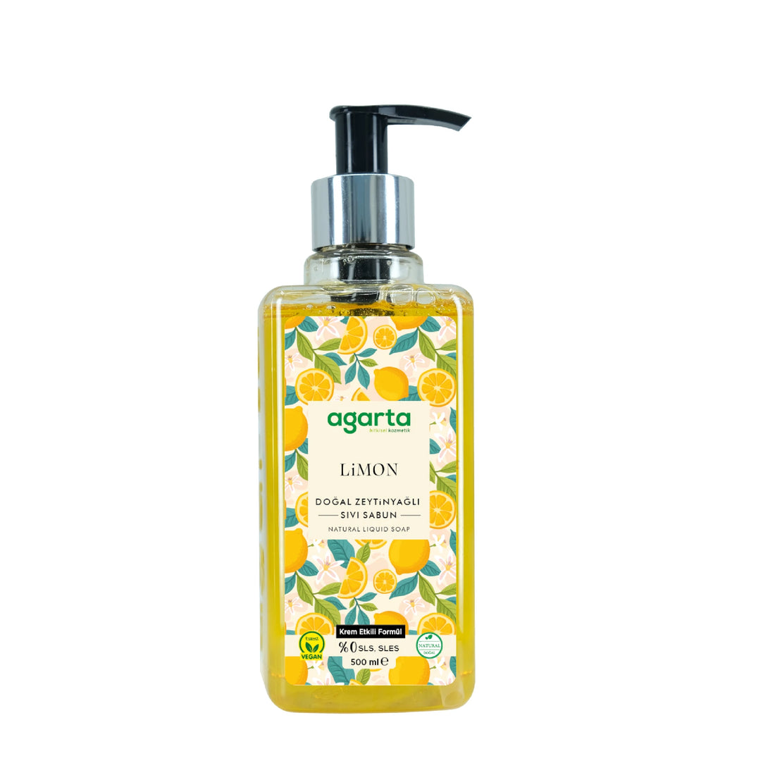 Agarta Doğal Limon Sıvı Sabun 500 ml