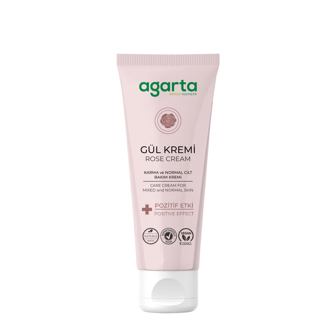 Doğal Yüz Ve El Nemlendirici Gül Aromalı Cilt Bakım Kremi 75 ml