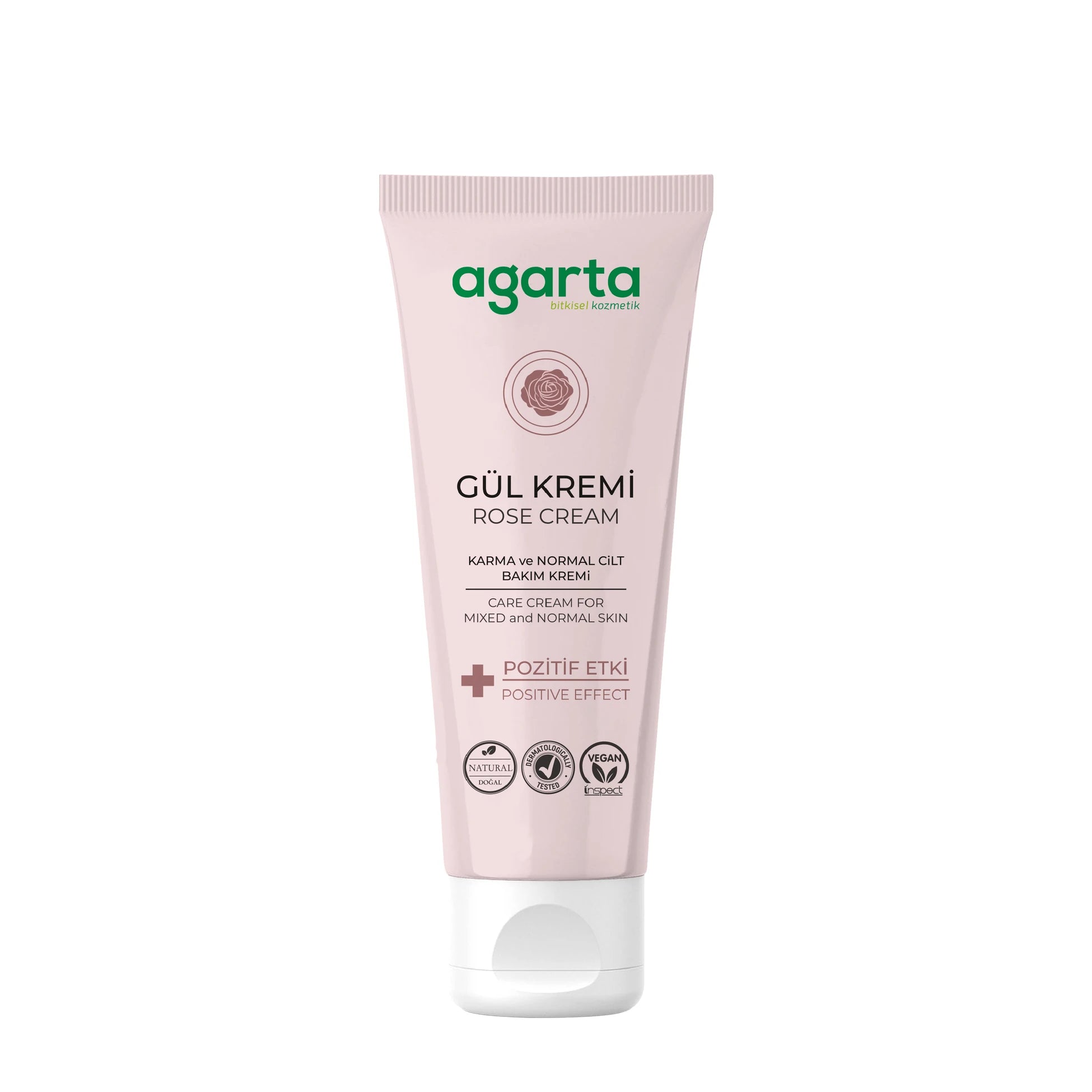 Doğal Yüz Ve El Nemlendirici Gül Aromalı Cilt Bakım Kremi 75 ml
