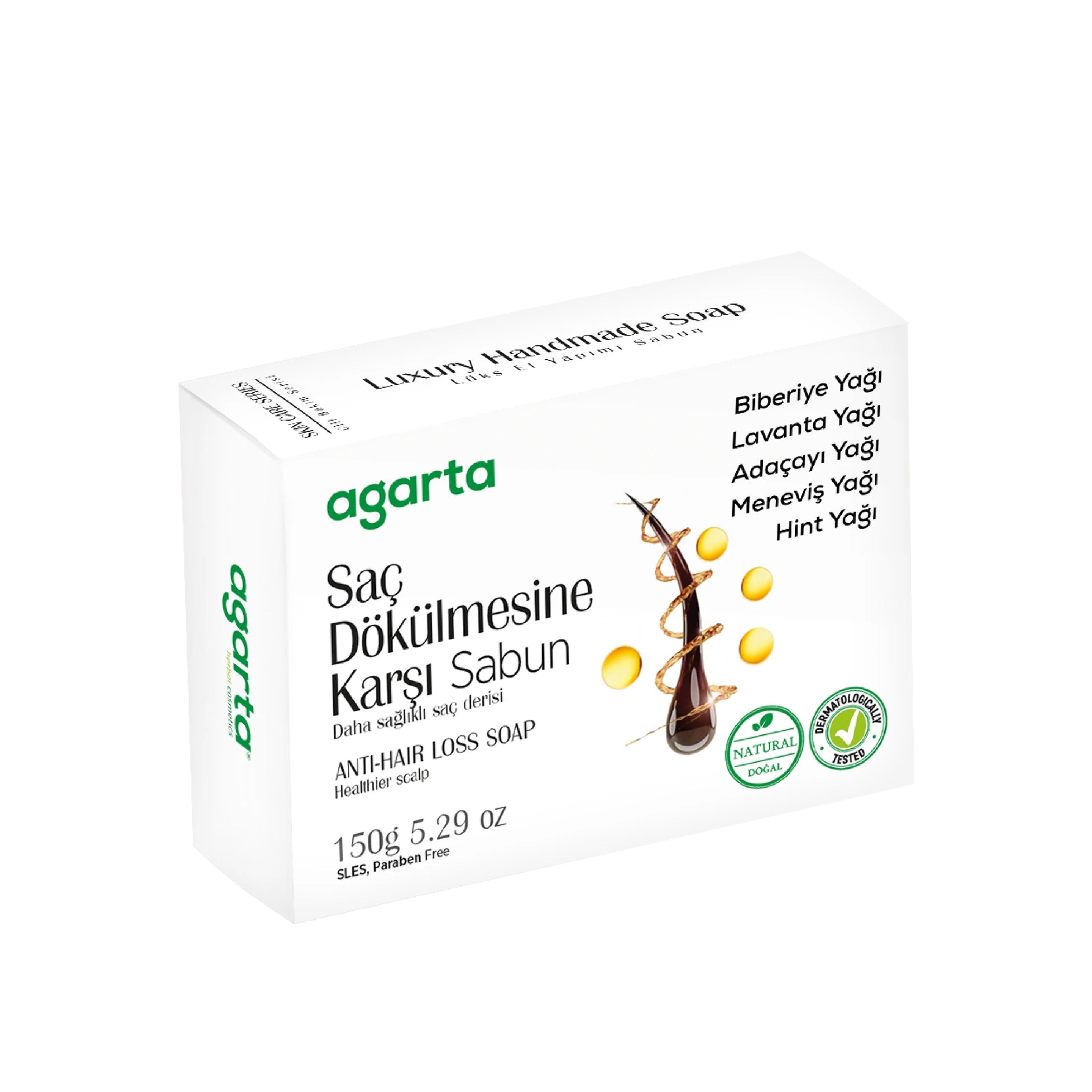 Agarta Doğal Bakım Saç Dökülmesine Karşı Sabun 150 gr