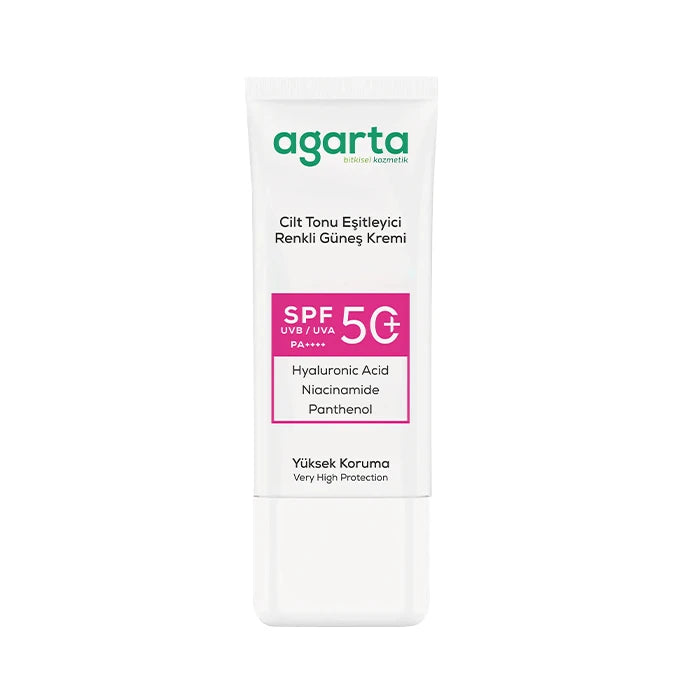 Agarta Cilt Tonu Eşitleyici Renkli Kapatıcı Etkili Spf+50 Güneş Kremi 50 Ml